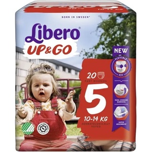 Libero Бебешки пелени гащи Libero - Up&Go 5, 20 броя (6334) - baby