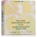 Clinique Stay-Matte Sheer Pressed Powder Пудра за жени 7, 6 g нюанс 17 Stay Golden