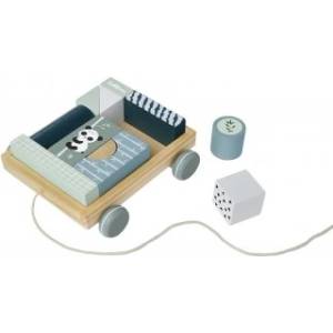 Eichhorn Дървена количка с блокчета Eichhorn 100003800, 12 части