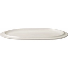 Bolia Servírovací tanier Edge Serving Plate 21x30 cm, ecru stoneware