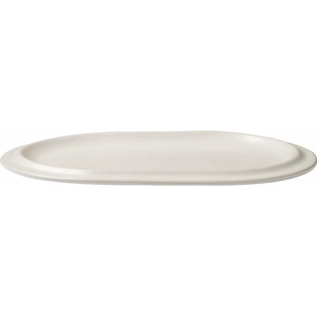 Bolia Servírovací tanier Edge Serving Plate 21x30 cm, ecru stoneware