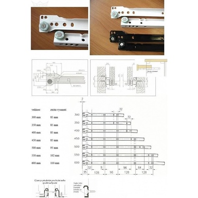 pojezd zásuvkový TX-450mm bílý 523175 – Zboží Mobilmania