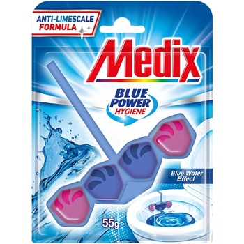 Medix Ароматизатор за тоалетна WC Blue Power, твърдо блокче, синя вода, 55 g (3801003001967)