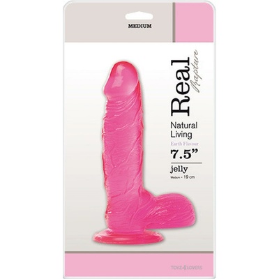REAL RAPTURE Dildo JELLY DILDO PINK 7.5"