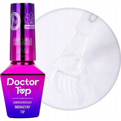 Samoopravující vrchní lesk bez výpotku Doctor Top MollyNails Clear 10g