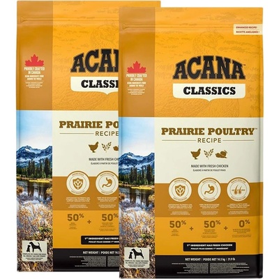 ACANA Classics Prairie Poultry 2 x 14, 5 кг