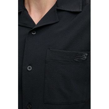 New Balance Риза New Balance в черно със стандартна кройка с класическа яка MT51523BK (MT51523BK)