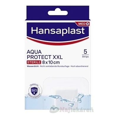 Hansaplast Aquaprotect XXL elas.náplast 8 x 10 cm 5 ks