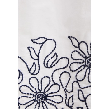 Benetton Памучна рокля United Colors of Benetton в бяло среднодълга разкроена 4KUSDV0B7 (4KUSDV0B7)