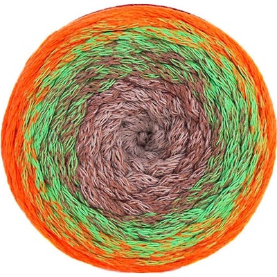 YarnArt Příze Macrame Cotton Spectrum 1321 - hnědá, zelená, oranžová