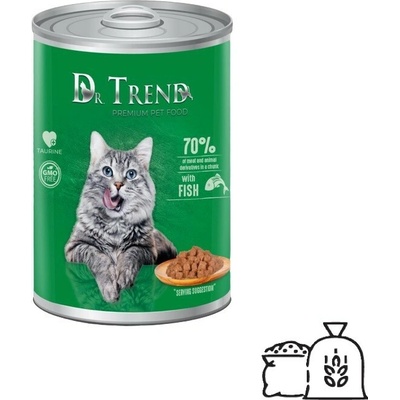 DR.TREND s rybami v jemnej omáčke pre dospelé mačky 400 g