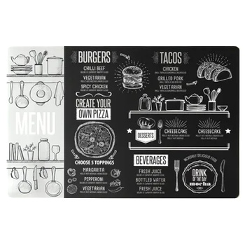 Horecano HORECANO-Подложка за хранене CHALKBOARD SILVER 43, 5 x28, 5 cm (PPCO-27209D) (0124480)