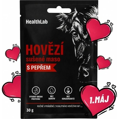 HealthLabmasozfarmyČečkovice Hovězí sušené maso s mořskou solí 30 g
