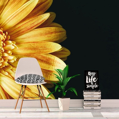 Tapeta SABLIO žlutá gerbera, rozměry 336x220 cm