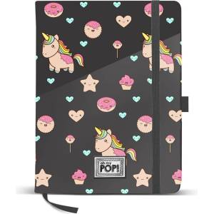 KARACTERMANIA - OMP! Бележник с ластик 14x21 см Popnicorn