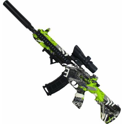 GEL GUN M416 Zelená - MINI Blaster na gelové kuličky