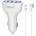 Earldom Зарядно устройство за кола Earldom ES-CC13, 3xUSB, QC3.0, С Type-C кабел, Бял - 40254