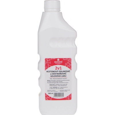 Amoene odstraňovač laku a gél laku 2v1 s acetónom 500 ml