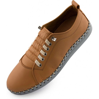 NELL dámské kožené boty M6019 Brown hnědá