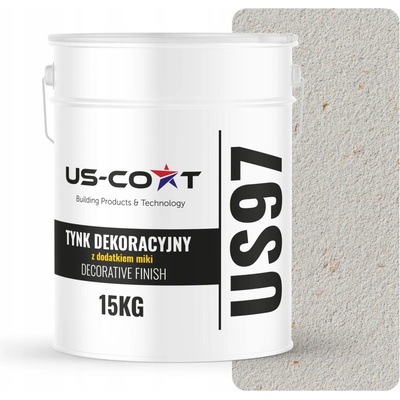 US-Coat DEKORATIVNÍ OMÍTKA SVĚTLE BÉŽOVÁ SE ZLATOU SLÍDOU MIKOVÁ D801 15kg PREMIUM