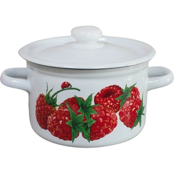 idilia 18 см. (2 л. ) емайлирана тенджера с метален капак idilia разцветка Малина