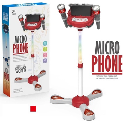 Armtoys ДЕТСКИ СИНИ МИКРОФОНИ 2 БР. НА СТОЙКА С mp3