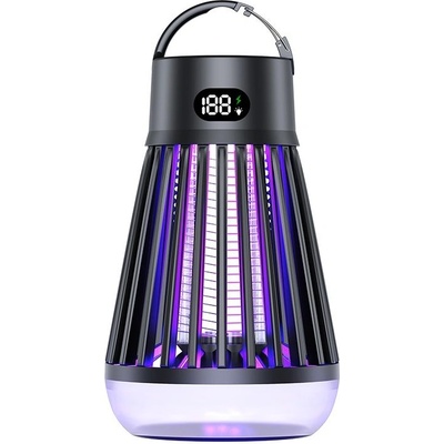 Mobilly UV електрически акумулаторен капан за насекоми и комари с LED фенерче, цифров дисплей (HO-056)