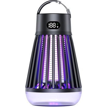 Mobilly UV електрически акумулаторен капан за насекоми и комари с LED фенерче, цифров дисплей (HO-056)
