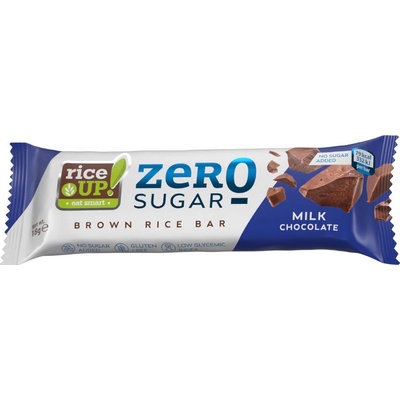 Rice Up Zero Bezlepková rýžová tyčinka s mléčnou čokoládou bez přidaného cukru 18 g