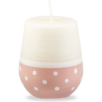 Unipar Бяло-розова свещ , време на горене 32 ч. Sweetness - Unipar (Sweetness Pink Cone 70x80)