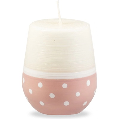 Unipar Бяло-розова свещ , време на горене 32 ч. Sweetness - Unipar (Sweetness Pink Cone 70x80)