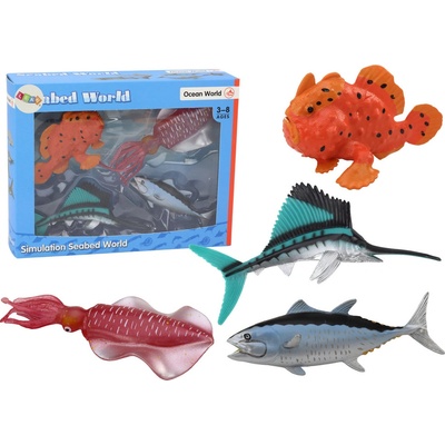 mamido Sada figúrok morských zvierat oceán ryby chobotnice 4 ks