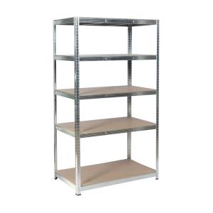 Carmen Метален стелаж Carmen CR-1014 - 180х90х40 см, до 100 кг на рафт - цинк - mebeli-nikol