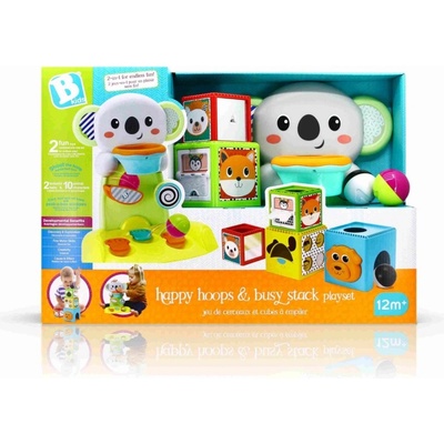 Infantino Комплект бебешки игри Infantino - B Kids, Кош за игра и кубчета за подреждане (IN315265)