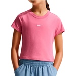 Nike Детска тениска Nike Girl's Sportswear Big Kids Cropped T-Shirt - Peony (704-6538-0114)