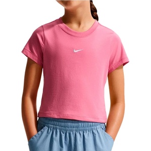 Nike Детска тениска Nike Girl's Sportswear Big Kids Cropped T-Shirt - Peony (704-6538-0114)