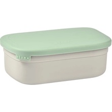 BEABA ® Nerezový box na svačinu velvet šedá/malinově zelená