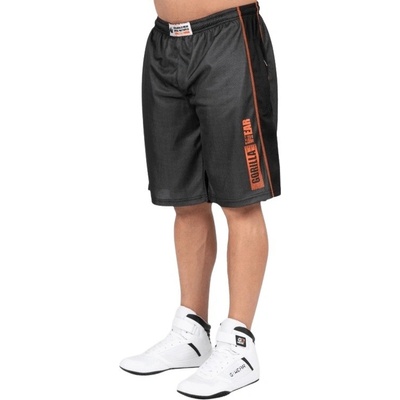 Gorilla Wear pánske šortky Wallace Mesh šedá/oranžová
