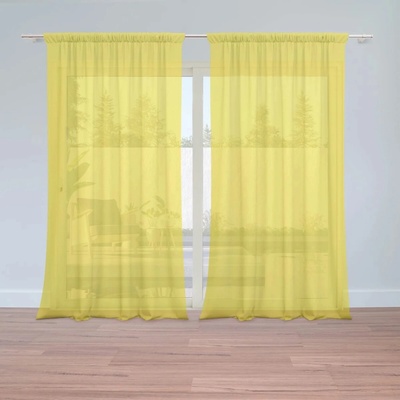 Sablio Záclony Žltá 2: 2ks 150x250cm