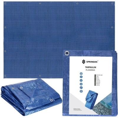 Springos Plachta 4x7 m 60g/m2 hrubá ochranná modrá plachta GA2116