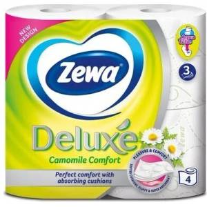 Zewa delux camomile тоалетна хартия 4бр (zewa0304)