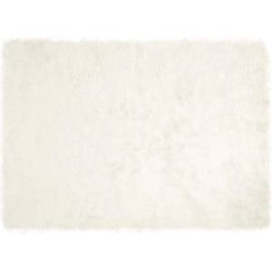 vidaXL Изкуствена овча килим TAFALLA Бяло 120 x 170 cm Полиестер (42021460)