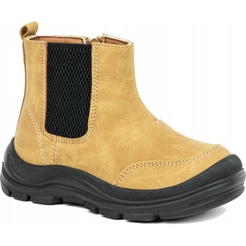 Wojtyłko boty kotníkové boty podzimní zimní dětské hnědé zateplené