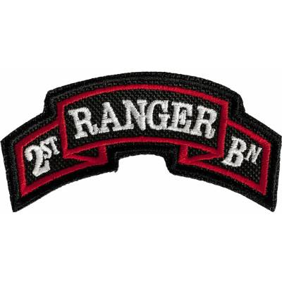 NAVYS nášivka oblúčik 2st RANGER BATTALION - ČIERNÁ