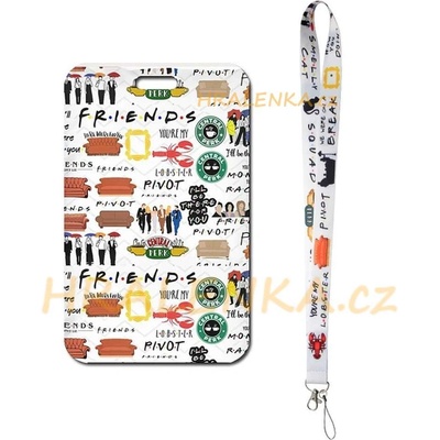 Šňůrka na krk 24224 s cedulkou Friends, Přátelé