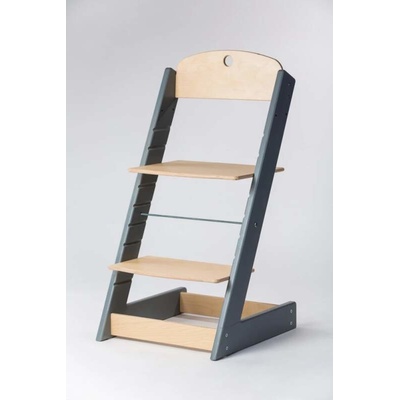 Lucas Wood Style rostoucí židle Alfa III šedá/přírodní