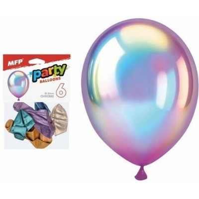 UNIPAP balónek nafukovací sáček chrom 30cm mix 8000192 583048