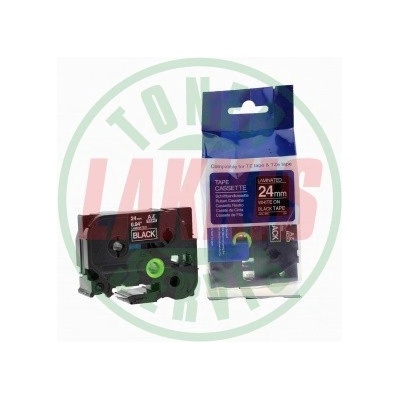 Lakkis BROTHER TZE-355 24 mm černá bílý tisk - kompatibilní