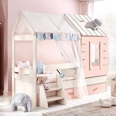 Carmen Детско легло къща pink house - 90 х 200 - розово (3575081)