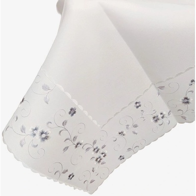 Raebel Vyšívaný obrus biely 6025-1 biela Polyester 85x85cm